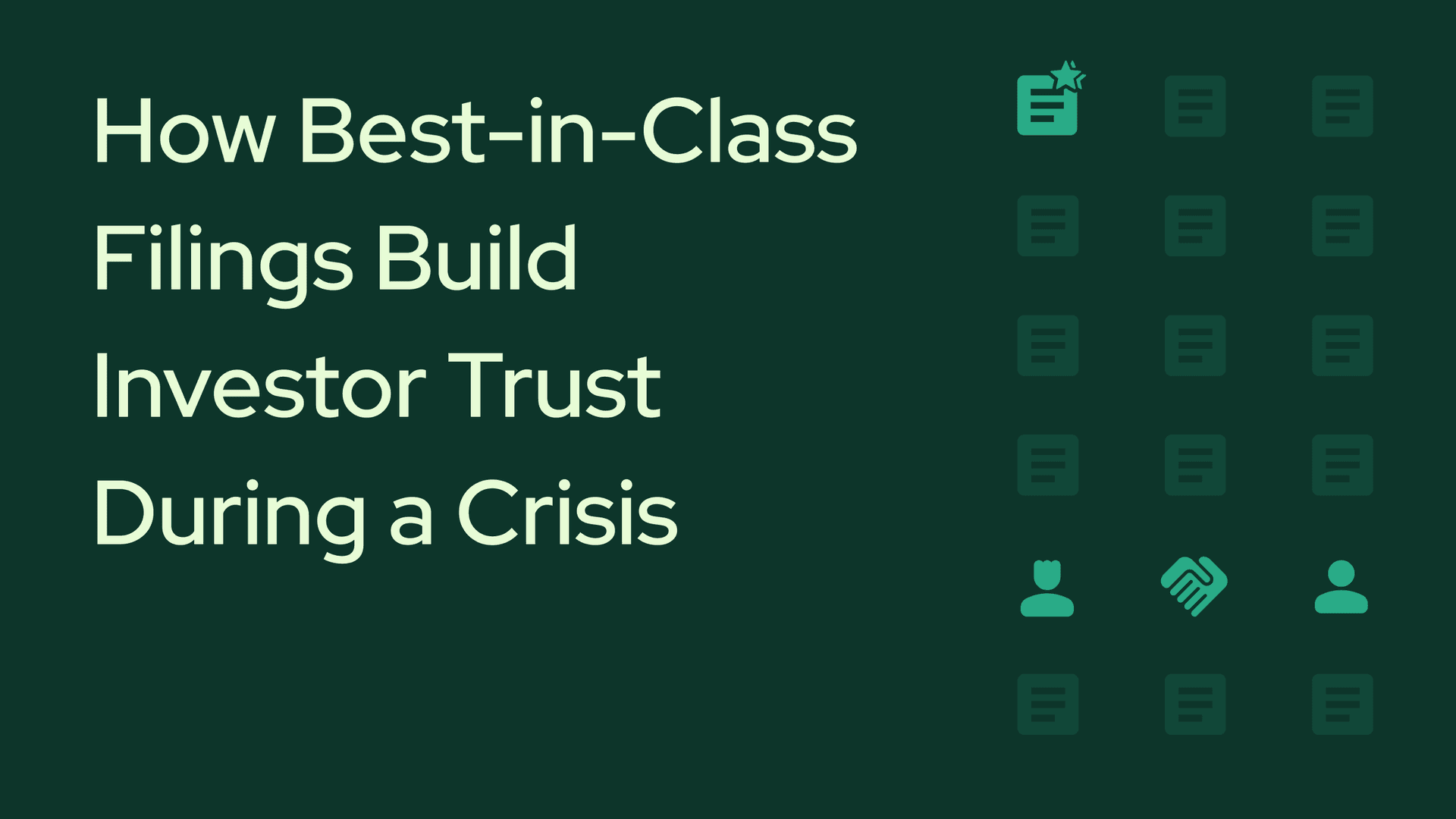 The New 'Teflon' Companies: How Best-in-Class Filings Build Investor Trust During a Crisis