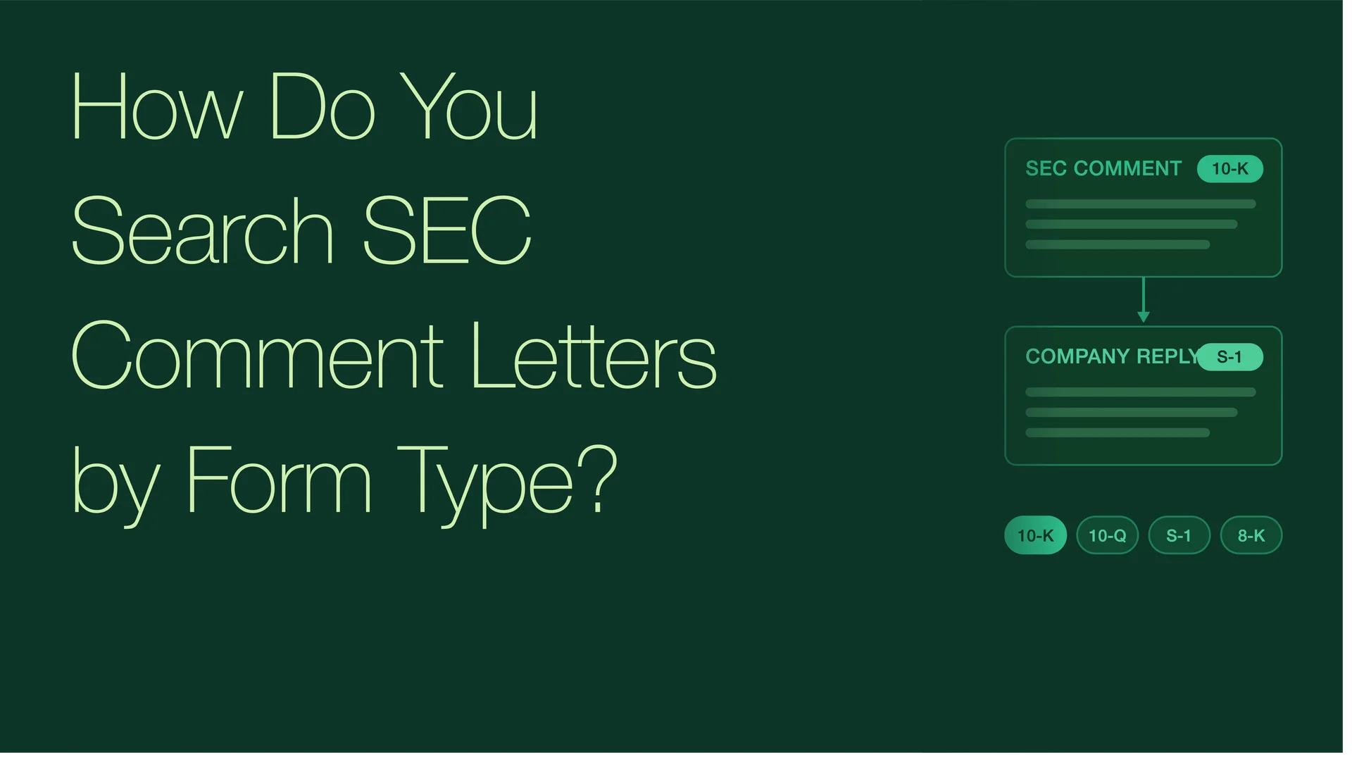 How Do You Search SEC Comment Letters by Form Type?