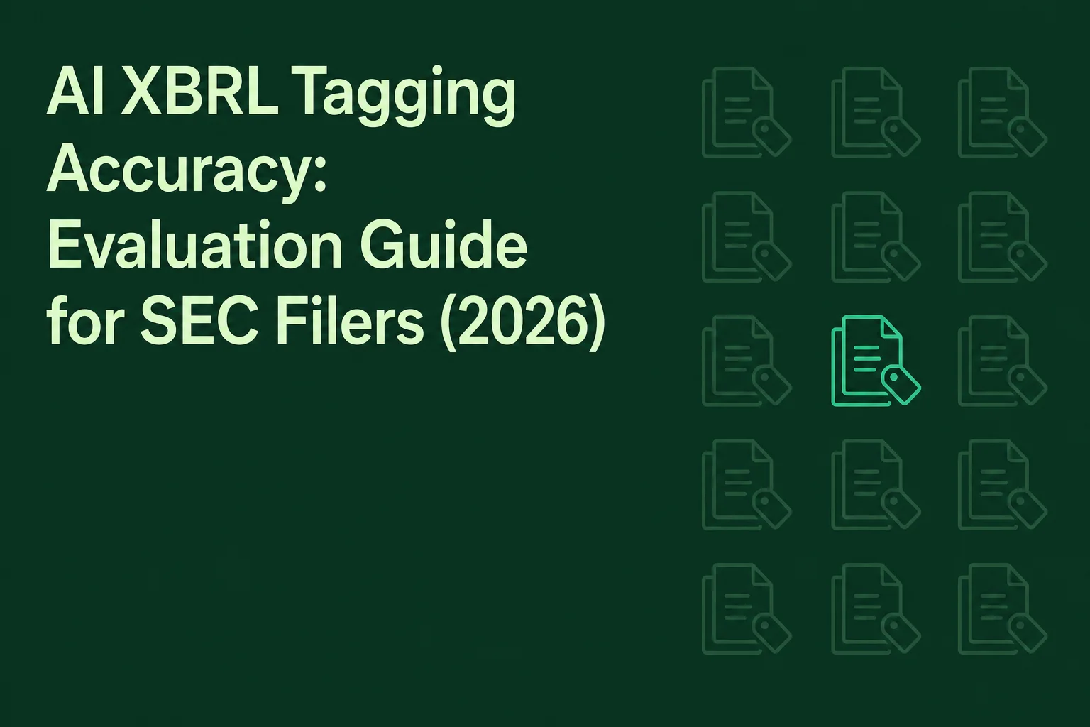 AI XBRL Tagging Accuracy: Evaluation Guide for SEC Filers (2026)