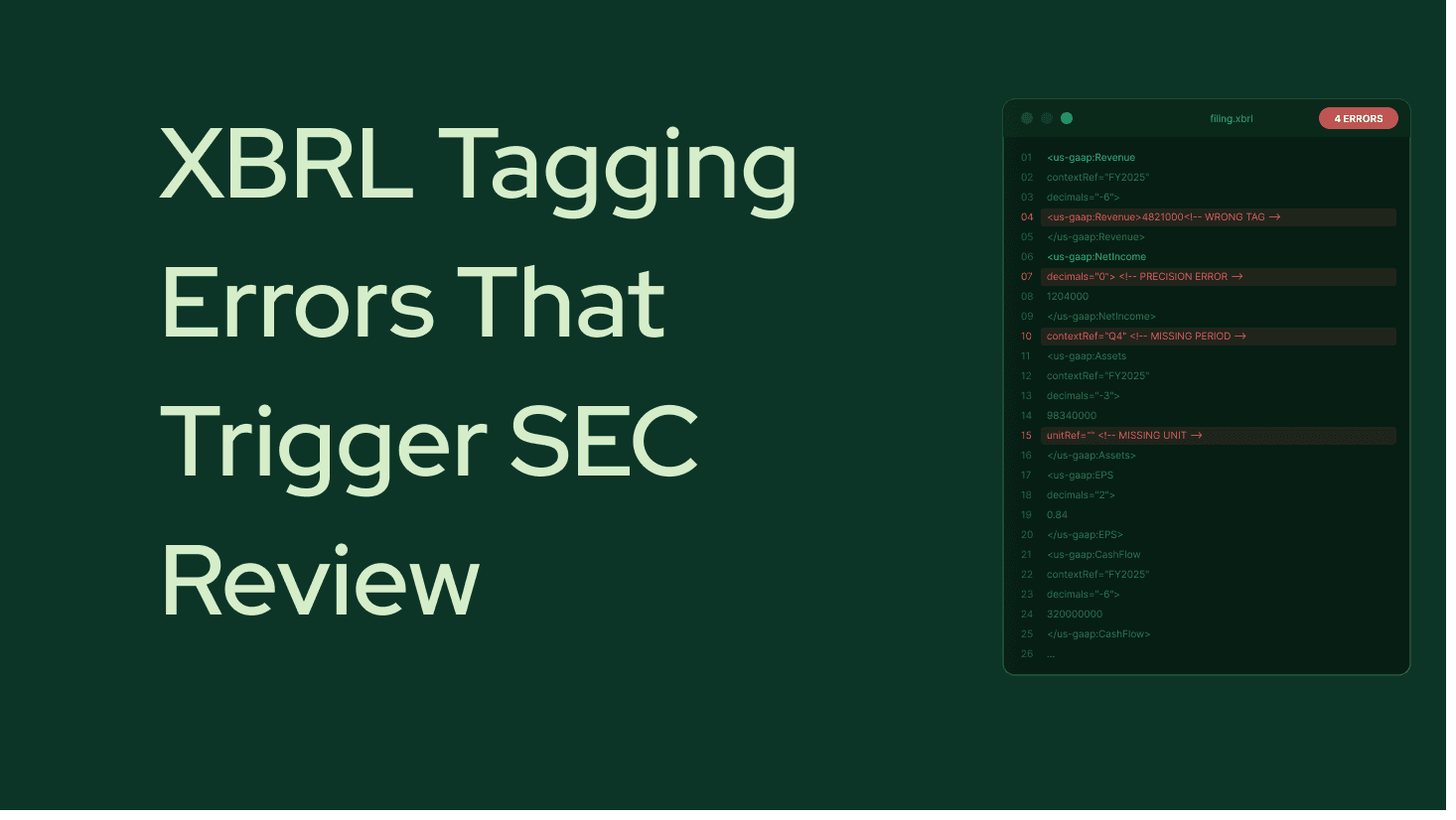 XBRL Tagging Errors That Trigger SEC Review