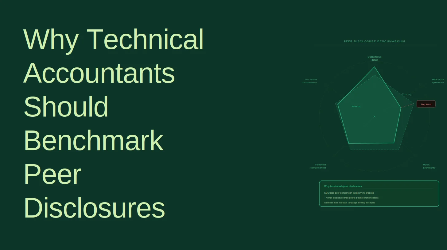 Why Technical Accountants Should Benchmark Peer Disclosures