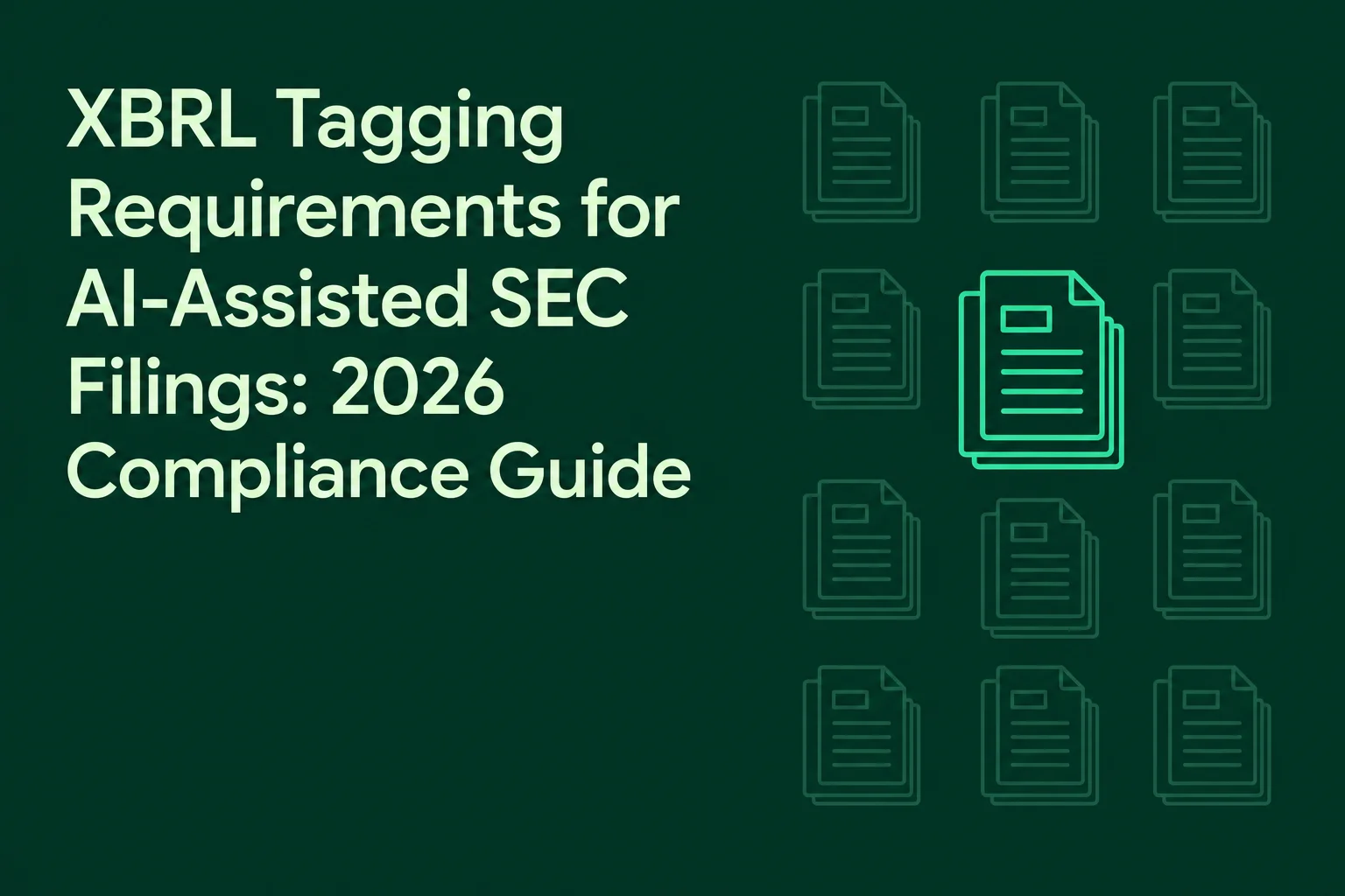 XBRL Tagging Requirements for AI-Assisted SEC Filings: 2026 Compliance Guide