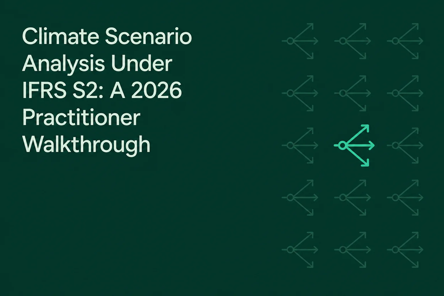 Climate Scenario Analysis Under IFRS S2: A 2026 Practitioner Walkthrough