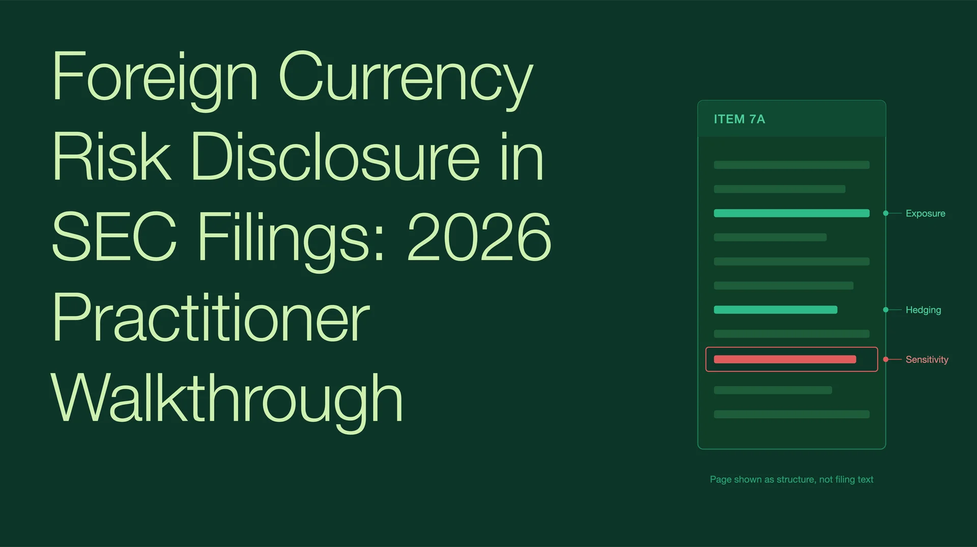 Foreign Currency Risk Disclosure in SEC Filings: 2026 Practitioner Walkthrough