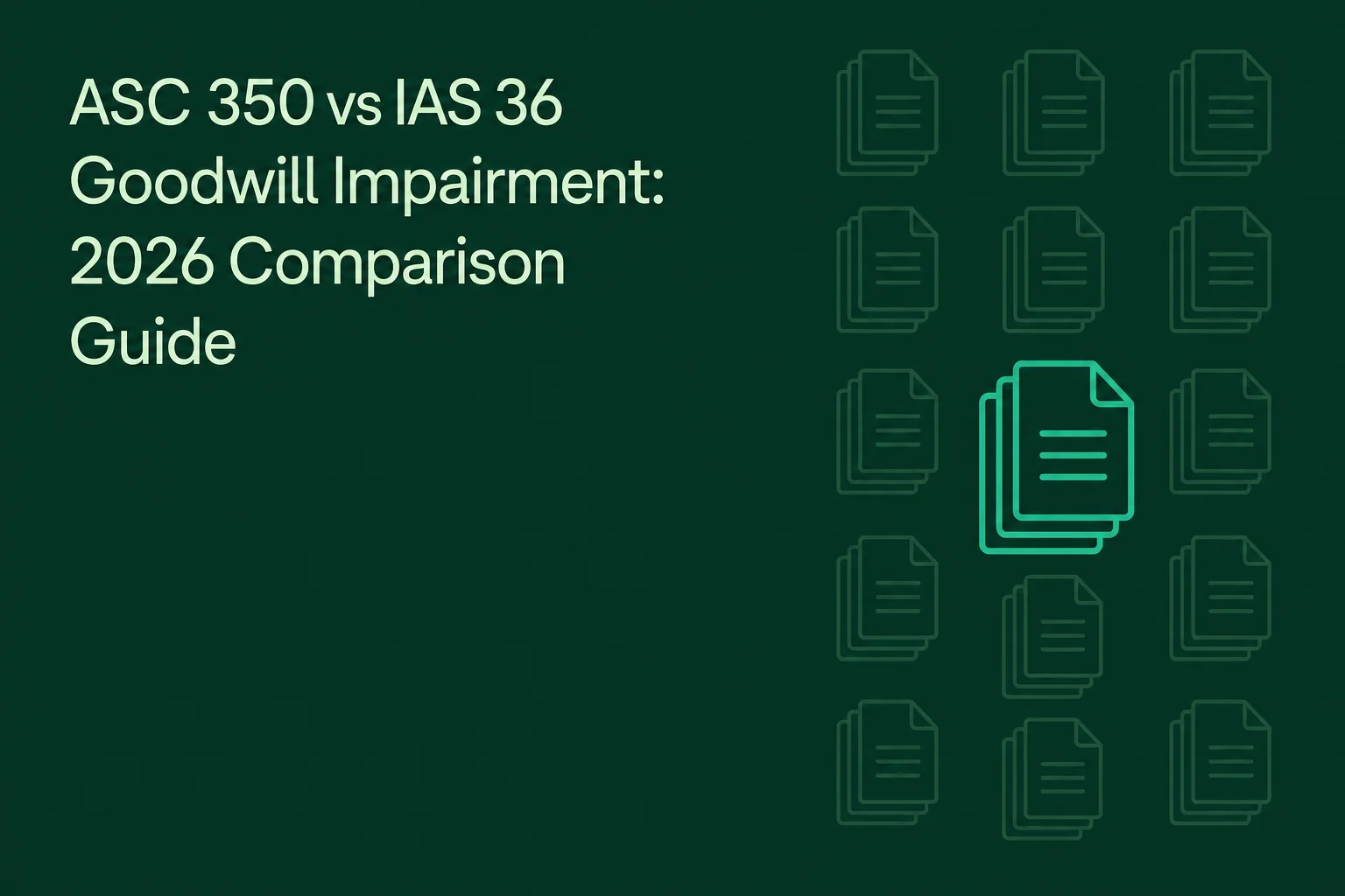 ASC 350 vs IAS 36 Goodwill Impairment: 2026 Comparison Guide