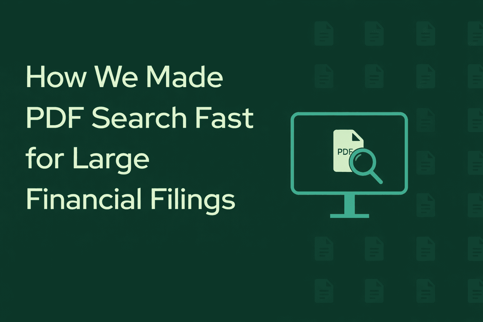 From 60 Seconds to 50ms: The Architecture Trick Behind Instant PDF Search