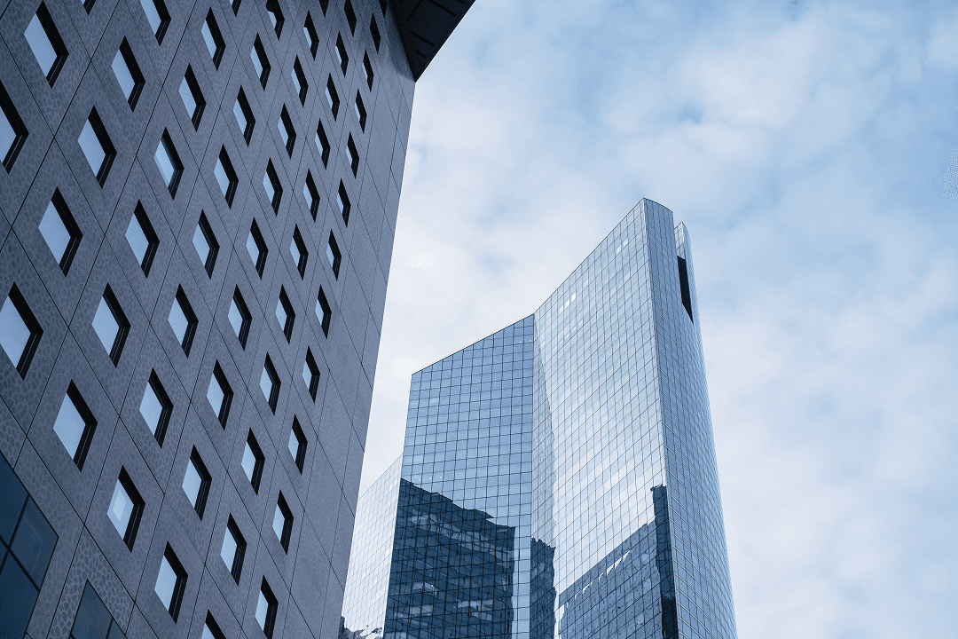 Glass office towers